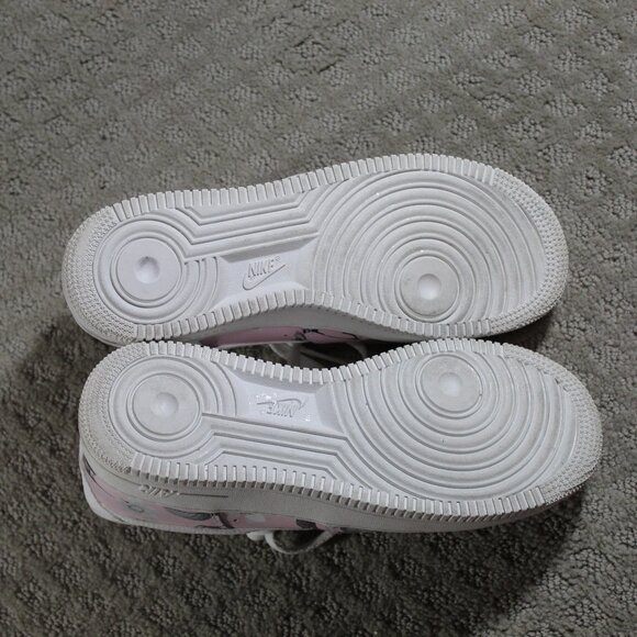 Nike Air Force 1 Floral Rose Pink Size 8 Bruce Kilgore Designed Leather Sneakers - Picture 7 of 7